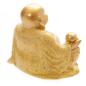 Preview: Mini Glitzer Glücks-Buddha Gold 4 cm