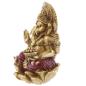 Preview: Gold und Rot Ganesha Statue 16cm