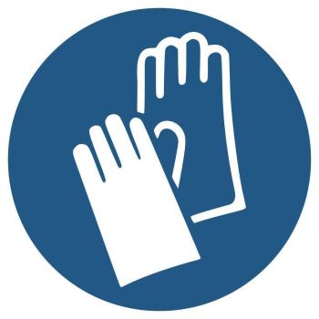 Aufkleber "Handschuhe benutzen", DIN ISO 7010, Premiumqualität verschiedene Größen