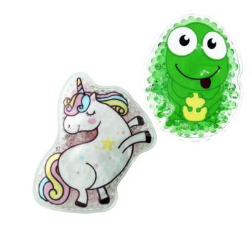 2 Kühlpads Einhorn Frosch