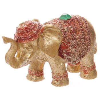 Metallic Glitzer Glücks-Elefant Räucherstäbchenhalter Grün