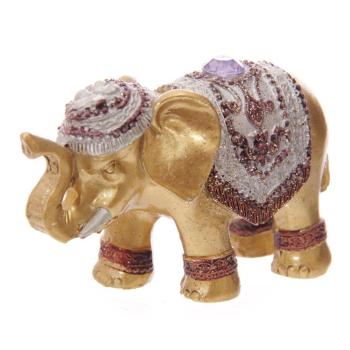 Metallic Glitzer Glücks-Elefant Räucherstäbchenhalter Lila