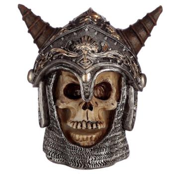 Totenkopf mitteralterlicher Hörnerhelm