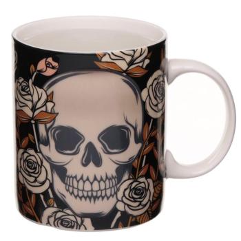 Skulls & Roses Farbwechsel Tasse aus Keramik