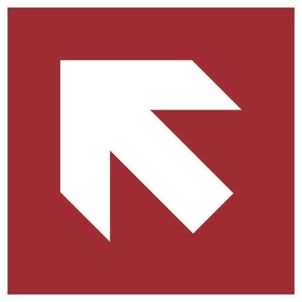 Aufkleber "Richtungsangabe links oben", DIN ISO 7010, Premiumqualität verschiedene Größen