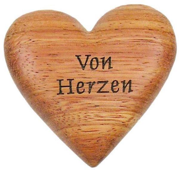 Handschmeichler, Herz aus Holz ''Von Herzen''