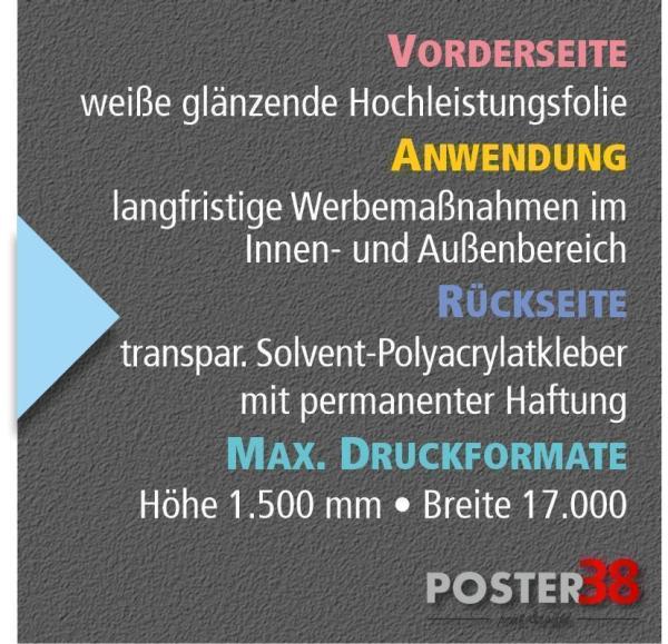 PolyPrint mit transparentem Kleber