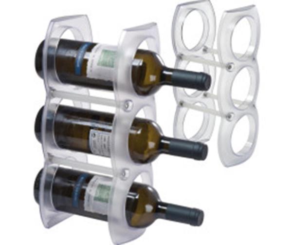 Weinregal aus gefrostetem Kunststoff