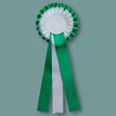 Turnierschleife, 110x310mm /50 mm Emblem, grün/weiß/grün inkl. Sportemblem